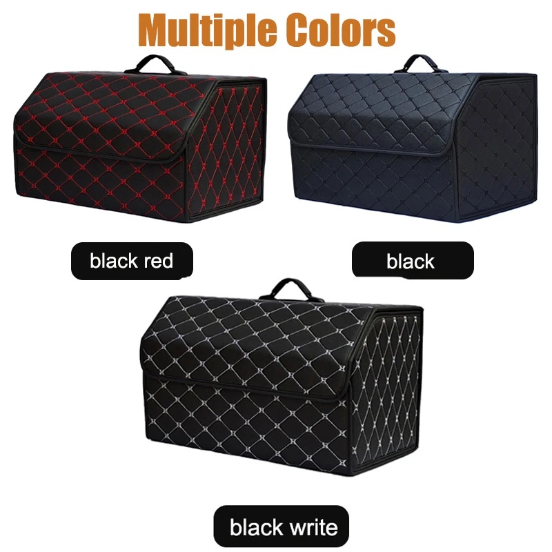 منظم تخزين قابل للطي من جلد ال - مراجعة Car Trunk Organizer Foldable Storage Box وسعره