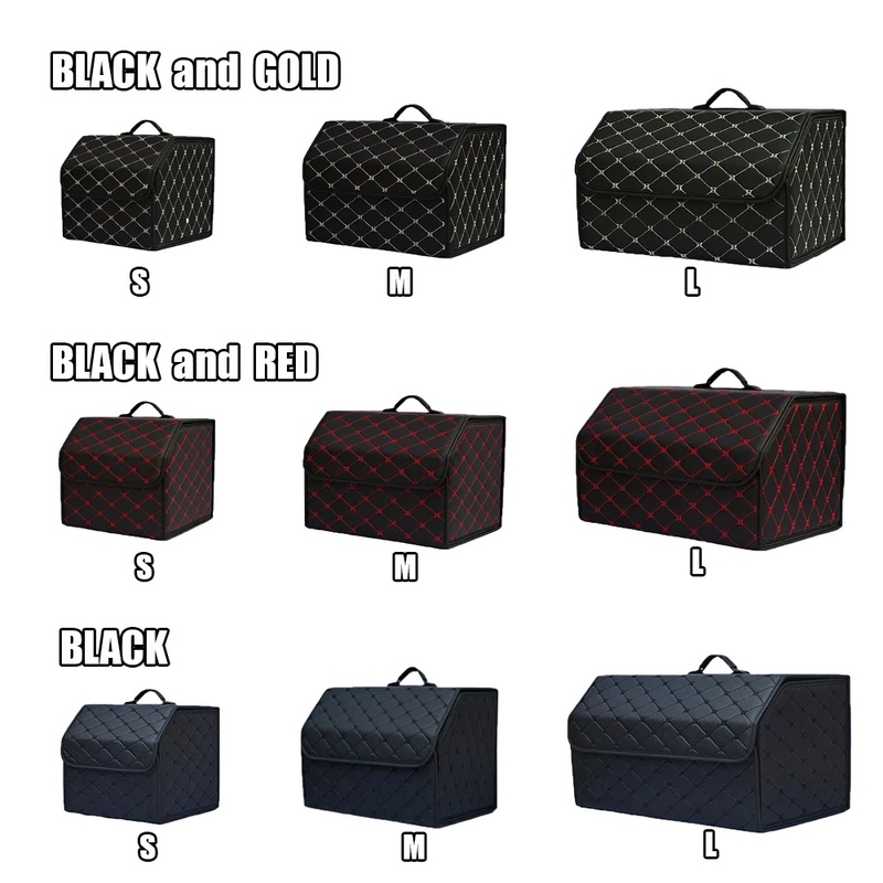 منظم تخزين قابل للطي من جلد ال - مراجعة Car Trunk Organizer Foldable Storage Box وسعره