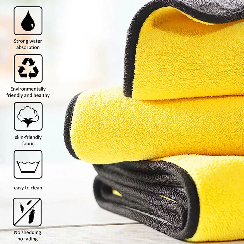مناشف سميكة من المايكروفايبر ب - مراجعة Microfiber Car Drying Towel Super Absorbent وسعره