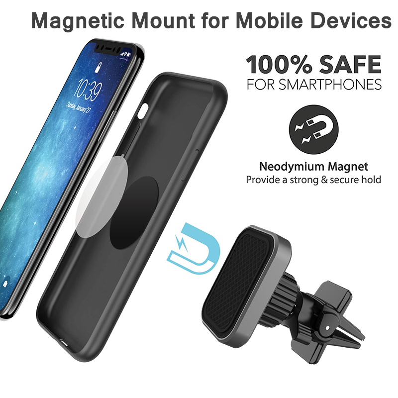 حامل هاتف مغناطيسي متعدد الوظا - مراجعة Magnetic Phone Holder For Car Vent وسعره