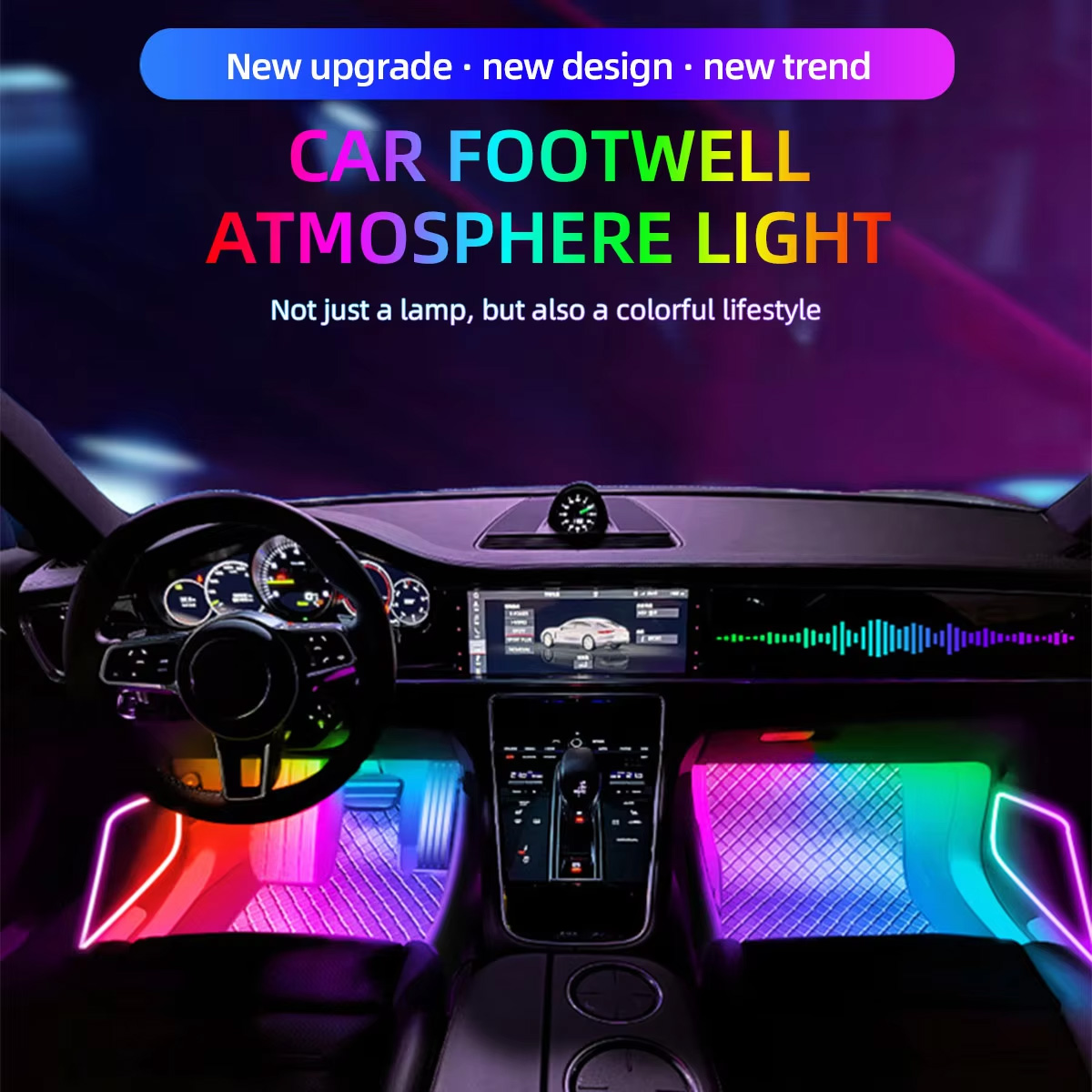 شريط إضاءة LED للسيارة مع 48 م - مراجعة Led Ambient Interior Car Lights App Control وسعره
