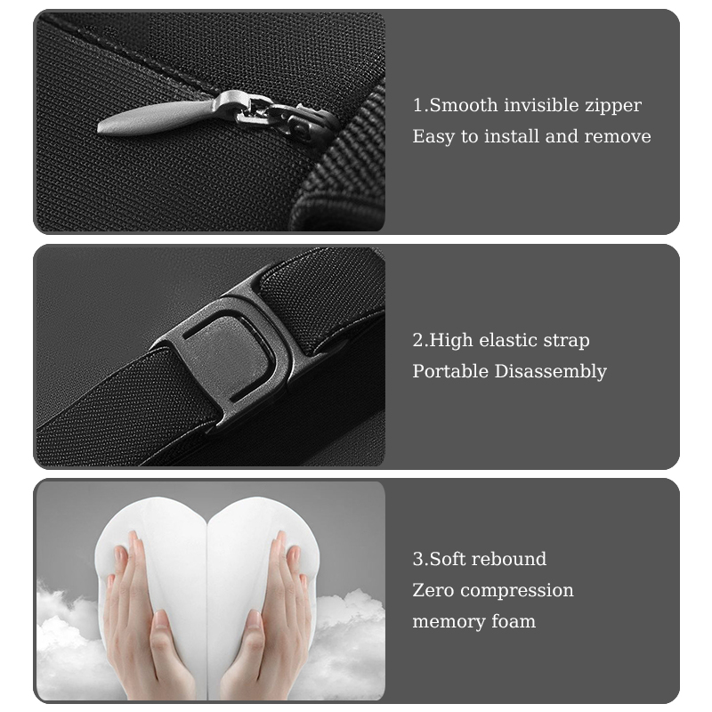 وسادة دعم الرأس والظهر من الفو - مراجعة Memory Foam Car Neck Pillow Lumbar Support وسعره
