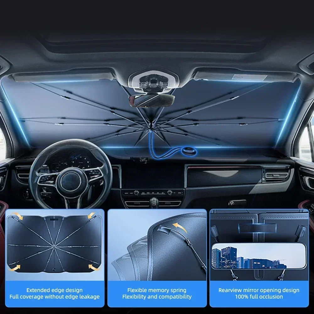 قطعة واحدة من مظلة واقية قابلة - مراجعة Car Sunshade Windshield Umbrella Foldable وسعره