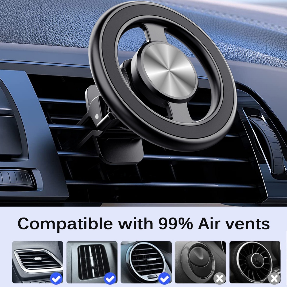 حامل هاتف مغناطيسي للسيارة، مش - مراجعة Magnetic Phone Holder For Car Vent وسعره