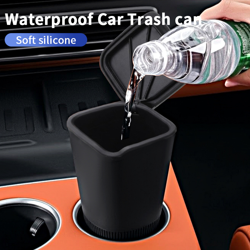 صندوق تخزين سلة المهملات بتصمي - مراجعة Waterproof Car Trash Can With Lid وسعره