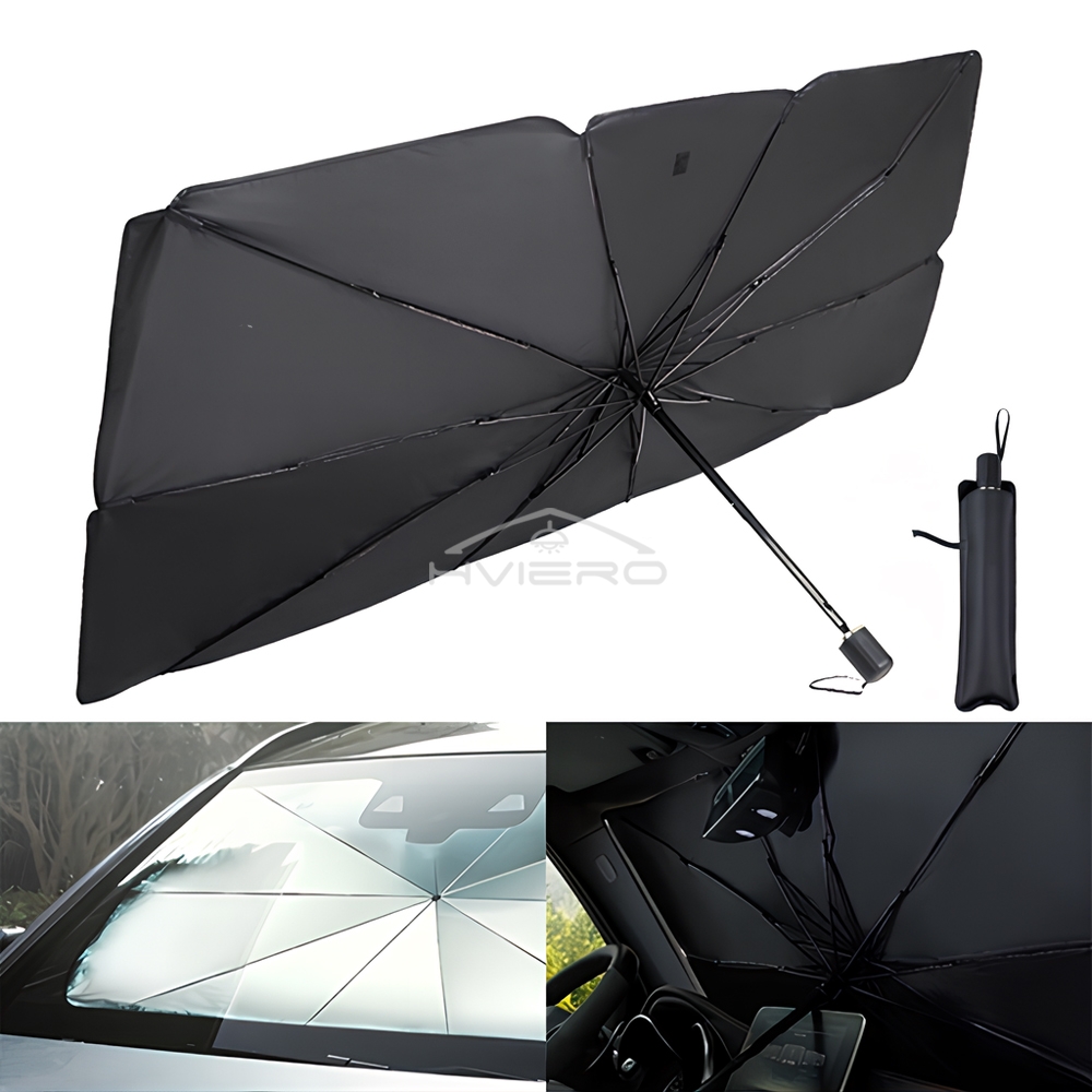 مظلة شمسية متعددة الاستخدامات  - مراجعة Car Sunshade Windshield Umbrella Foldable وسعره