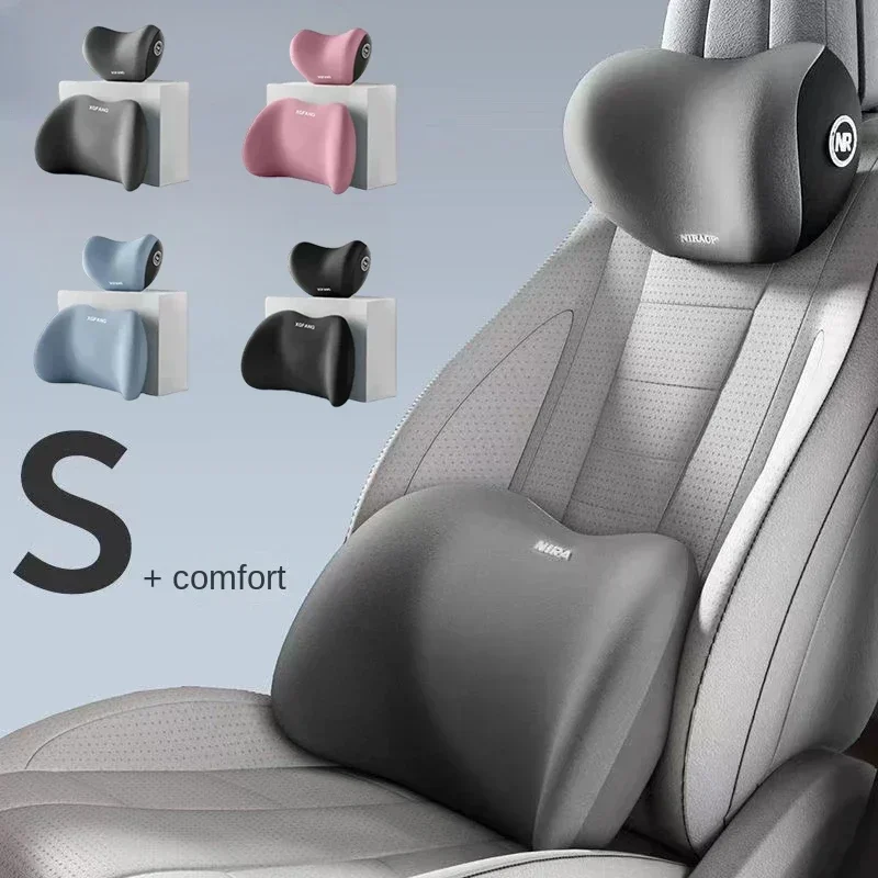 وسادة رقبة جديدة للسيارة مصنوع - مراجعة Memory Foam Car Neck Pillow Lumbar Support وسعره
